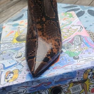 Jeffrey Campbell Faux Snake Print Boots
